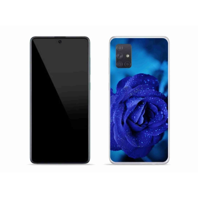 Gél tok mmCase Samsung Galaxy A71 - kék rózsa