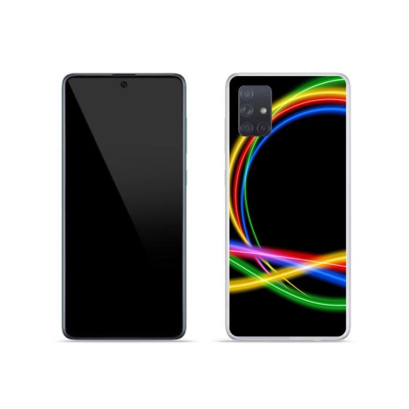 Gél tok mmCase a Samsung Galaxy A71 készülékhez - neon karikák
