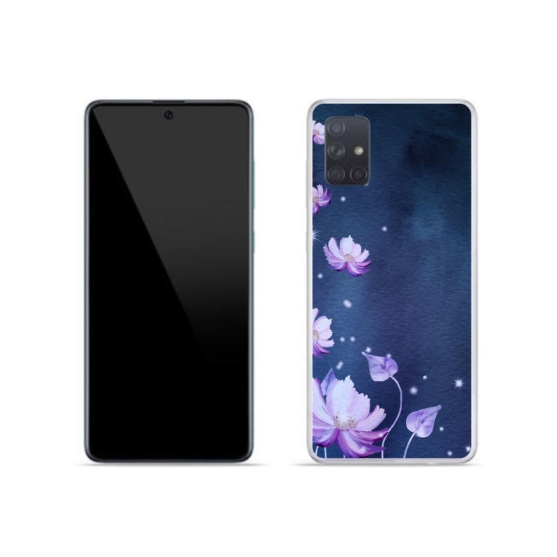 Gél tok mmCase mobiltelefonhoz Samsung Galaxy A71 - hulló virágok
