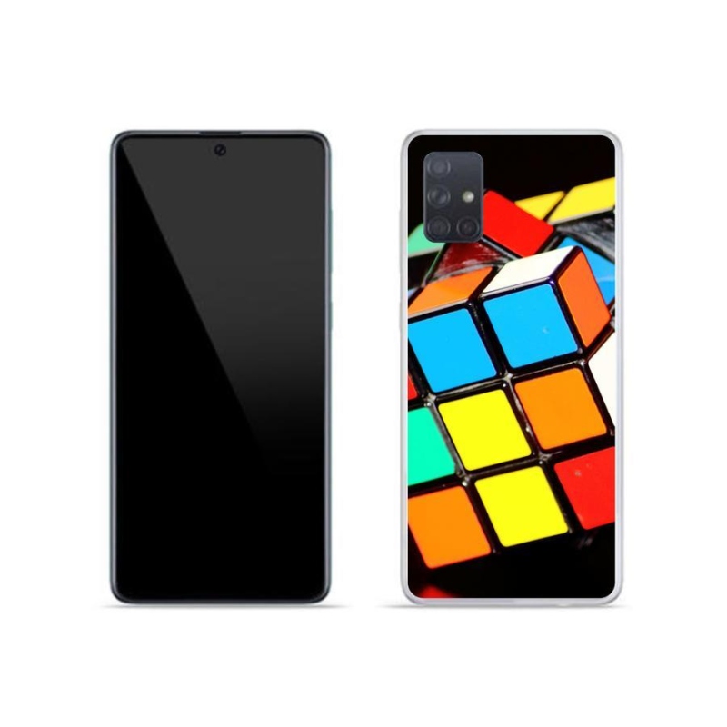Gél tok mmCase mobiltelefonhoz Samsung Galaxy A71 - Rubik-kocka