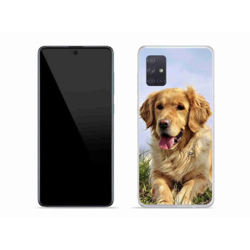 Gél tok mmCase mobiltelefonhoz Samsung Galaxy A71 - arany retriever