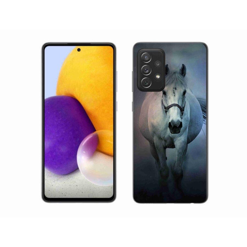 Gél tok mmCase Samsung Galaxy A72/A72 5G - futó fehér ló