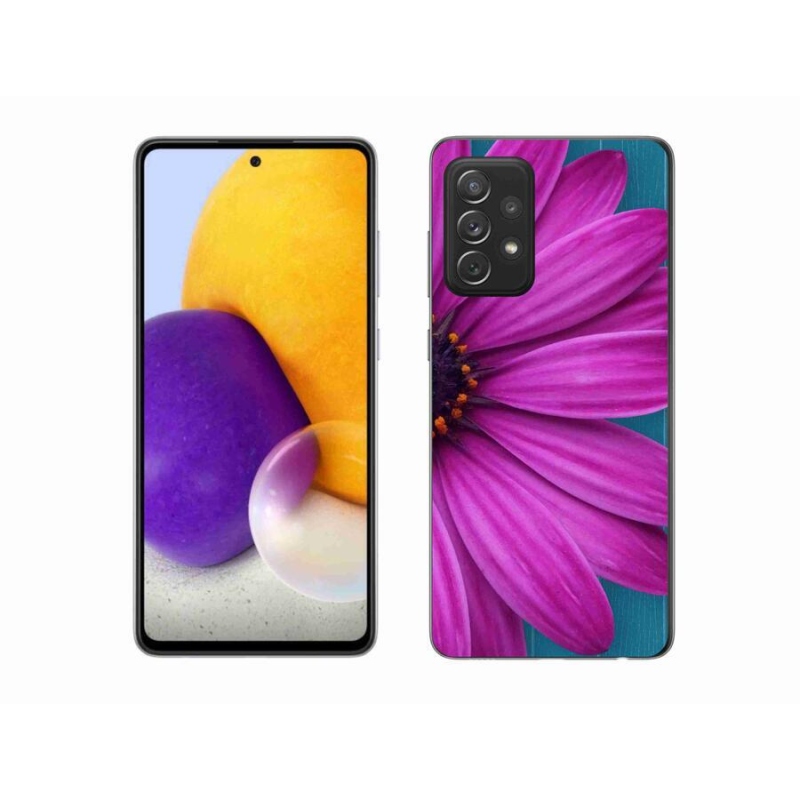Gél tok mmCase a Samsung Galaxy A72/A72 5G készülékhez - lila százszorszép