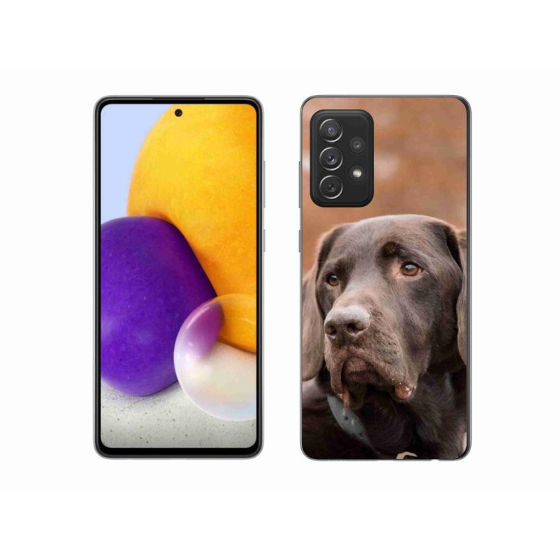 Gél tok mmCase a Samsung Galaxy A72/A72 5G készülékhez - barna labrador