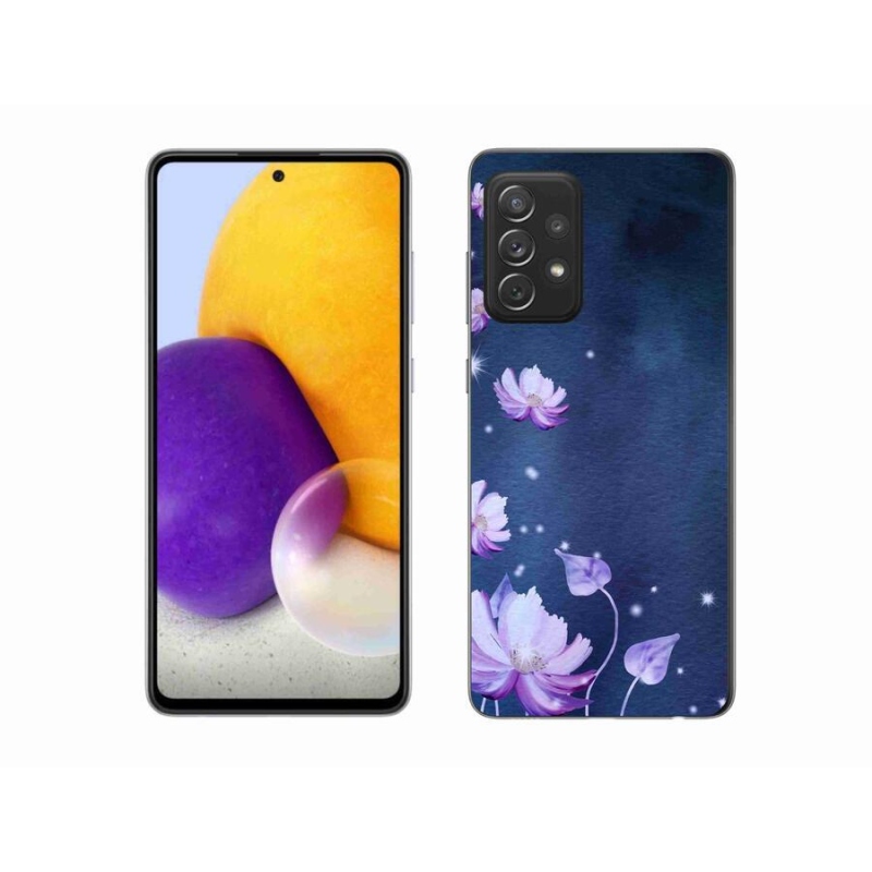 Gél tok mmCase a Samsung Galaxy A72/A72 5G készülékhez - hulló virágok