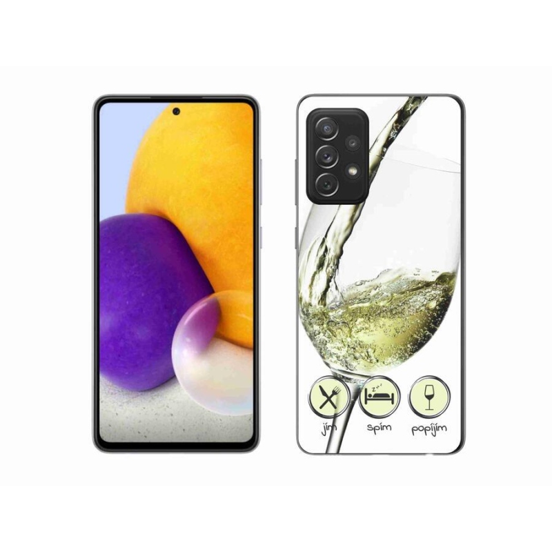 Gél tok mmCase Samsung Galaxy A72/A72 5G - borospohár fehér
