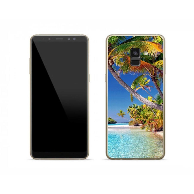 Gél tok mmCase mobiltelefonhoz Samsung Galaxy A8 (2018) - tengerparti strand