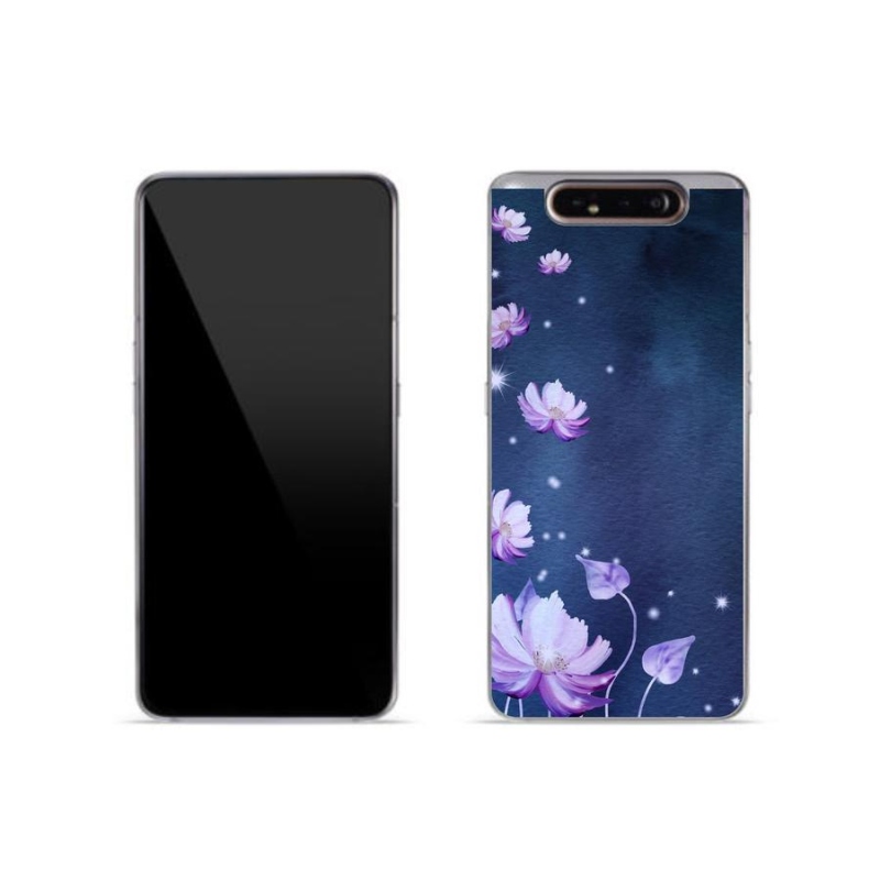 Gél tok mmCase mobiltelefonhoz Samsung Galaxy A80 - hulló virágok