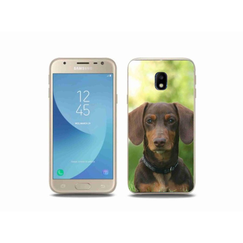Gél tok mmCase Samsung Galaxy J3 (2017) - barna tacskóhoz
