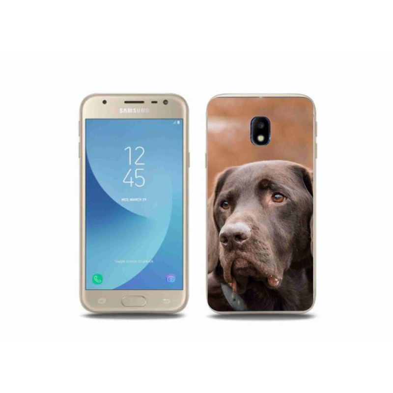 Gél tok mmCase a Samsung Galaxy J3 (2017) - barna labradorhoz