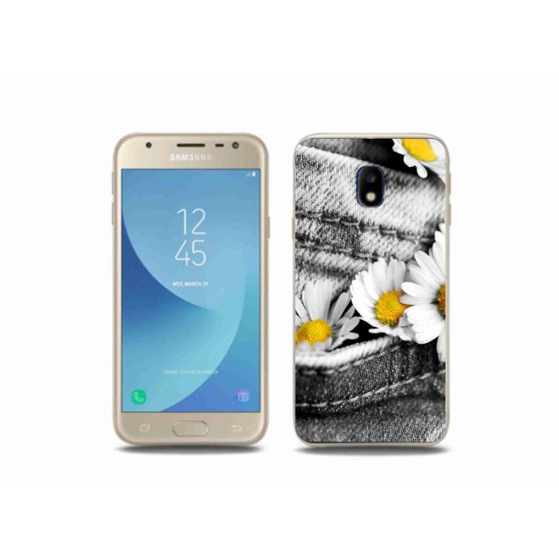 Gél tok mmCase mobiltelefonhoz Samsung Galaxy J3 (2017) - százszorszépek