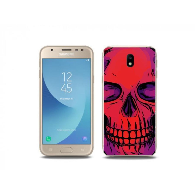 Gél tok mmCase mobiltelefonhoz Samsung Galaxy J3 (2017) - koponya