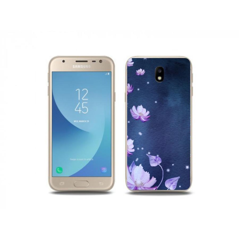 Gél tok mmCase mobiltelefonhoz Samsung Galaxy J3 (2017) - hulló virágok
