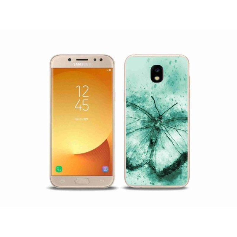 Gél tok mmCase a Samsung Galaxy J5 (2017) - zöld pillangóhoz