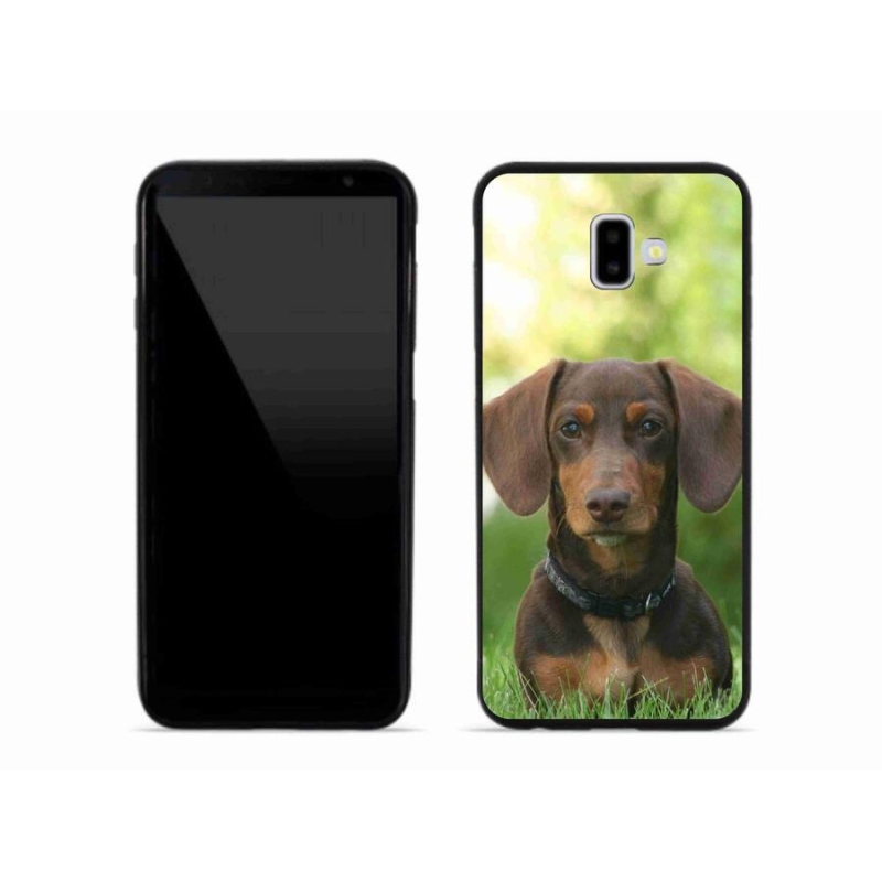 Gél tok mmCase Samsung Galaxy J6 Plus készülékhez - barna tacskó