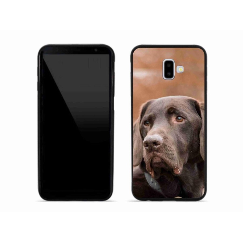Gél tok mmCase Samsung Galaxy J6 Plus készülékhez - barna labrador