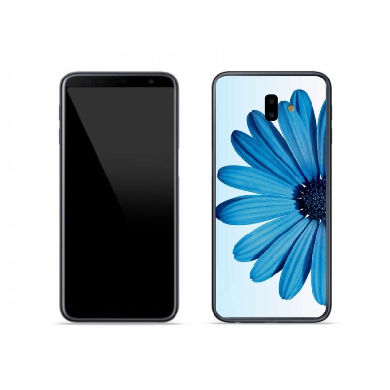 Gél tok mmCase mobiltelefonhoz Samsung Galaxy J6 Plus - kék margaréta
