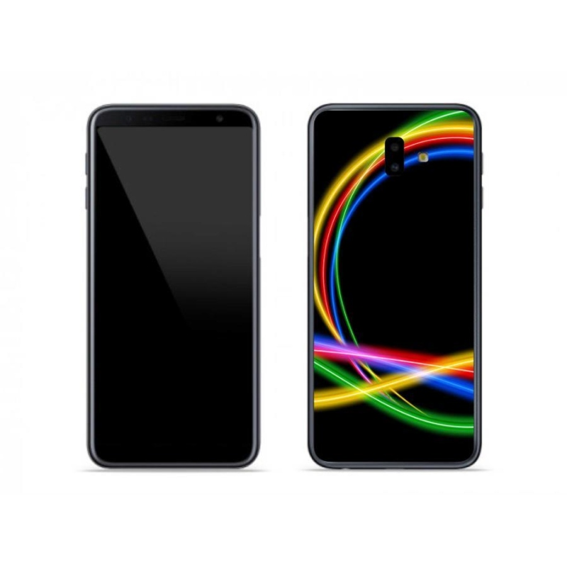 Gél tok mmCase Samsung Galaxy J6 Plus készülékhez - neon körök