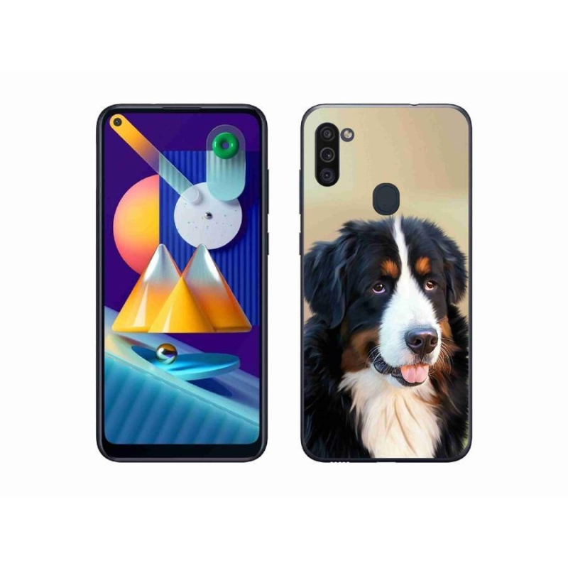 Gél tok mmCase mobiltelefonhoz Samsung Galaxy M11 - Berni hegyi kutya