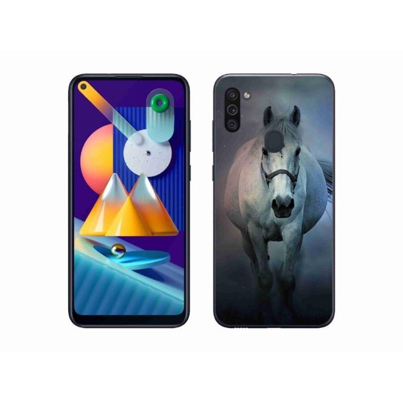 Gél tok mmCase a Samsung Galaxy M11 készülékhez - futó fehér ló