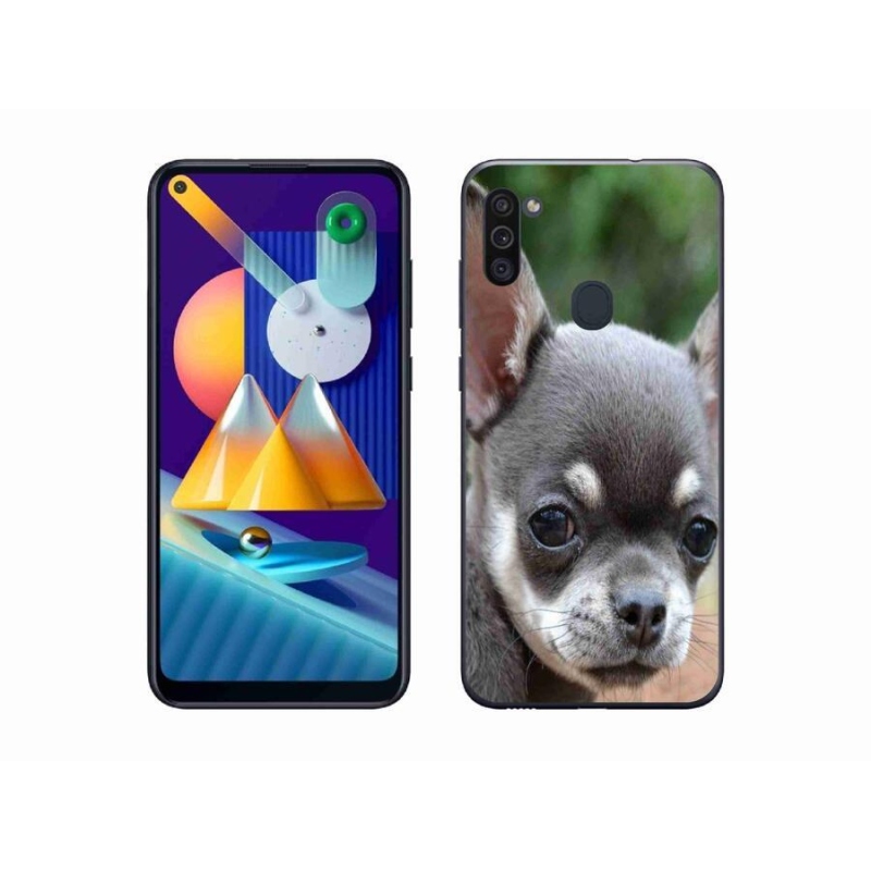 Gél tok mmCase mobiltelefonhoz Samsung Galaxy M11 - chihuahua