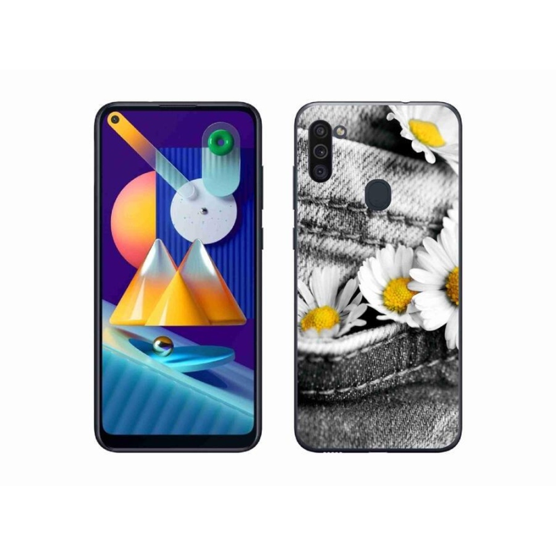 Gél tok mmCase mobiltelefonhoz Samsung Galaxy M11 - százszorszépek