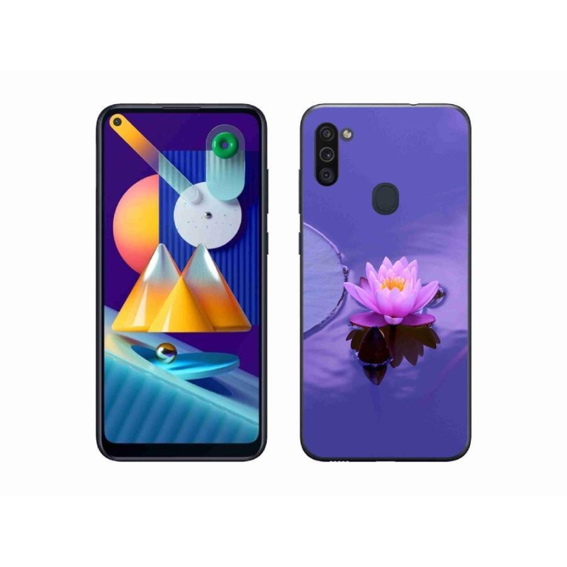 Gél tok mmCase mobil Samsung Galaxy M11 - virág a felszínen