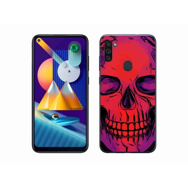 Gél tok mmCase mobiltelefonhoz Samsung Galaxy M11 - koponya
