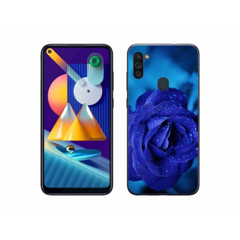 Gél tok mmCase Samsung Galaxy M11 készülékhez - kék rózsa