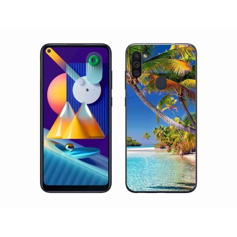 Gél tok mmCase mobiltelefonhoz Samsung Galaxy M11 - tengerparti strand