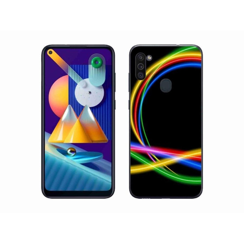 Gél tok mmCase Samsung Galaxy M11 készülékhez - neon körök