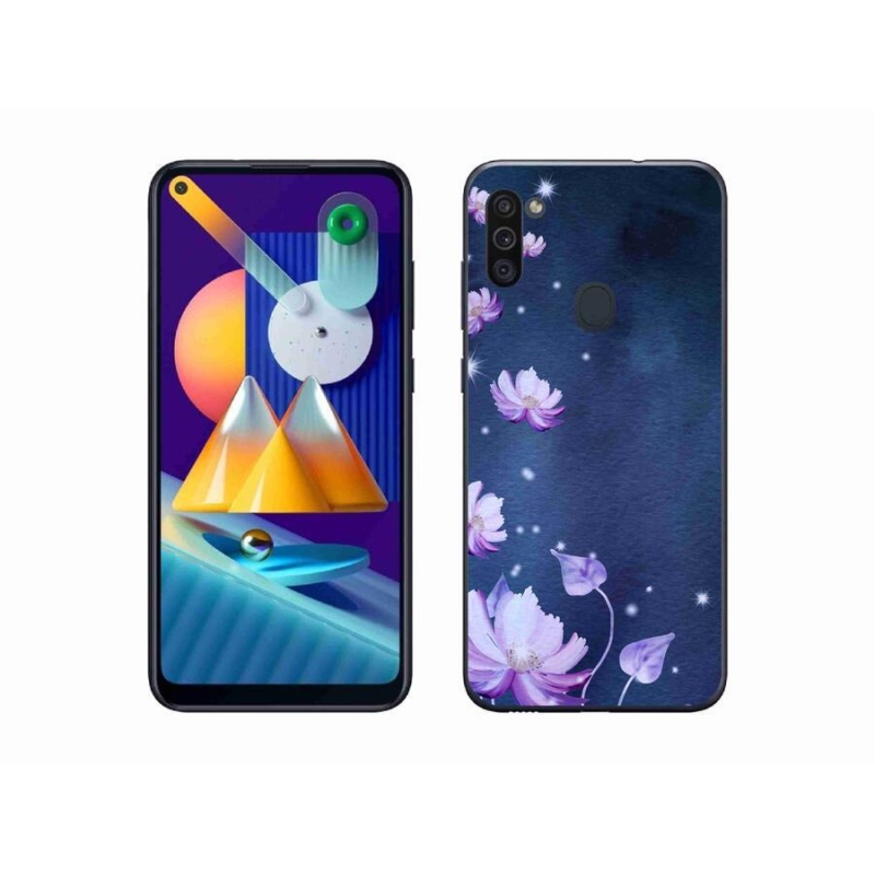 Gél tok mmCase mobiltelefonhoz Samsung Galaxy M11 - hulló virágok