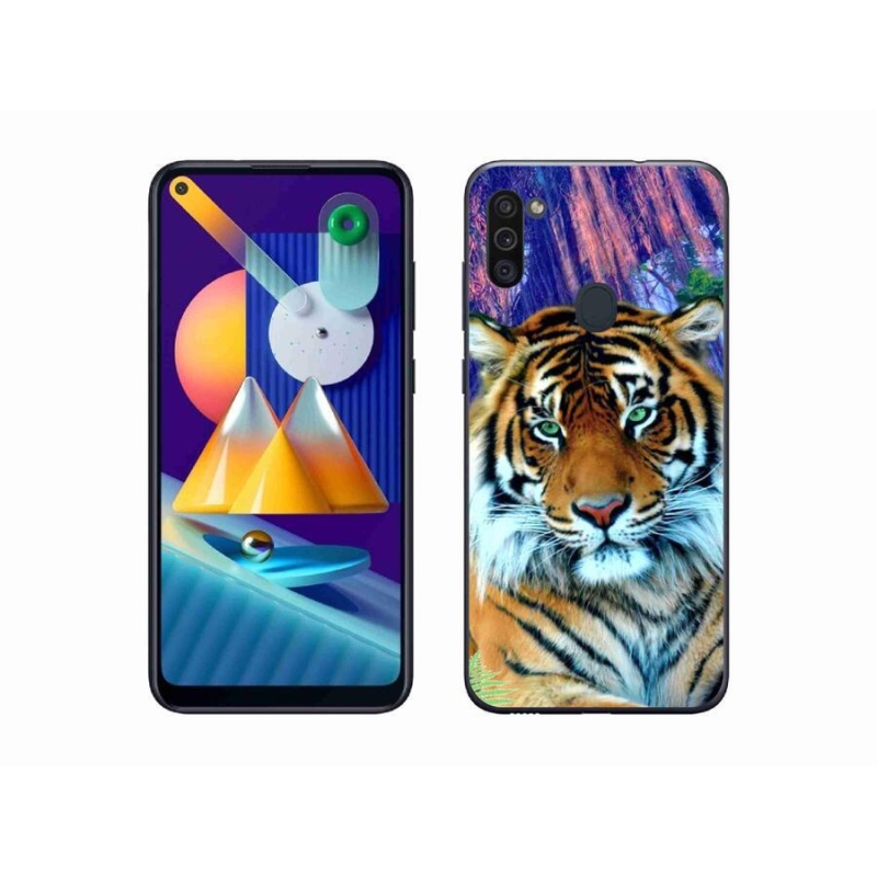 Gél tok mmCase mobiltelefonhoz Samsung Galaxy M11 - tigris
