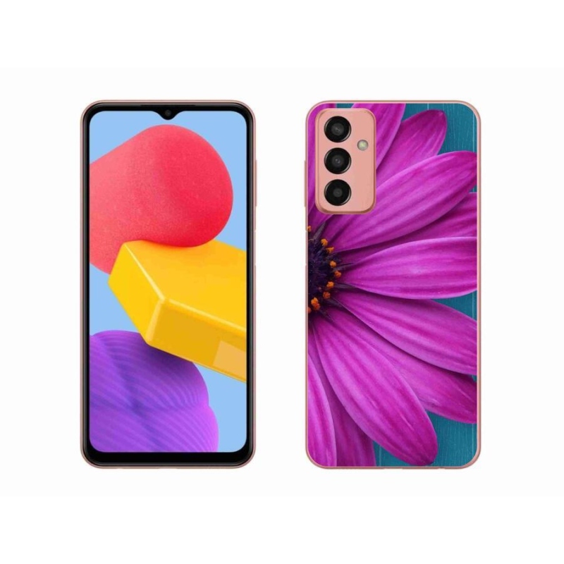 Gél tok mmCase mobiltelefonhoz Samsung Galaxy M13 - lila margaréta