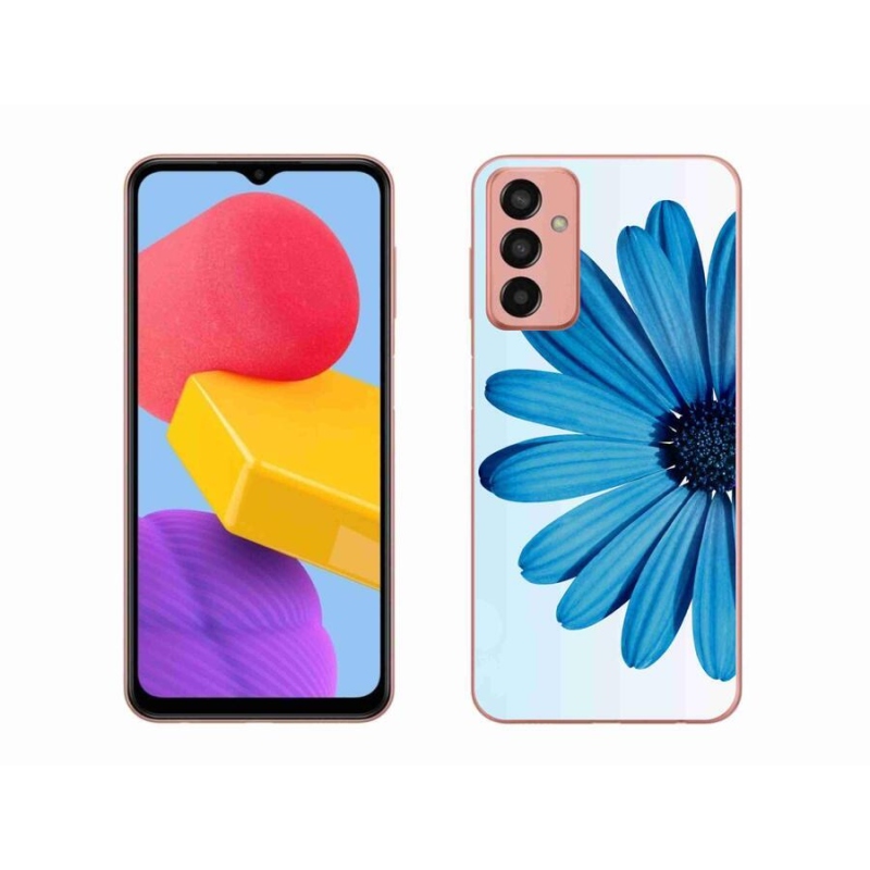 Gél tok mmCase mobiltelefonhoz Samsung Galaxy M13 - kék margaréta