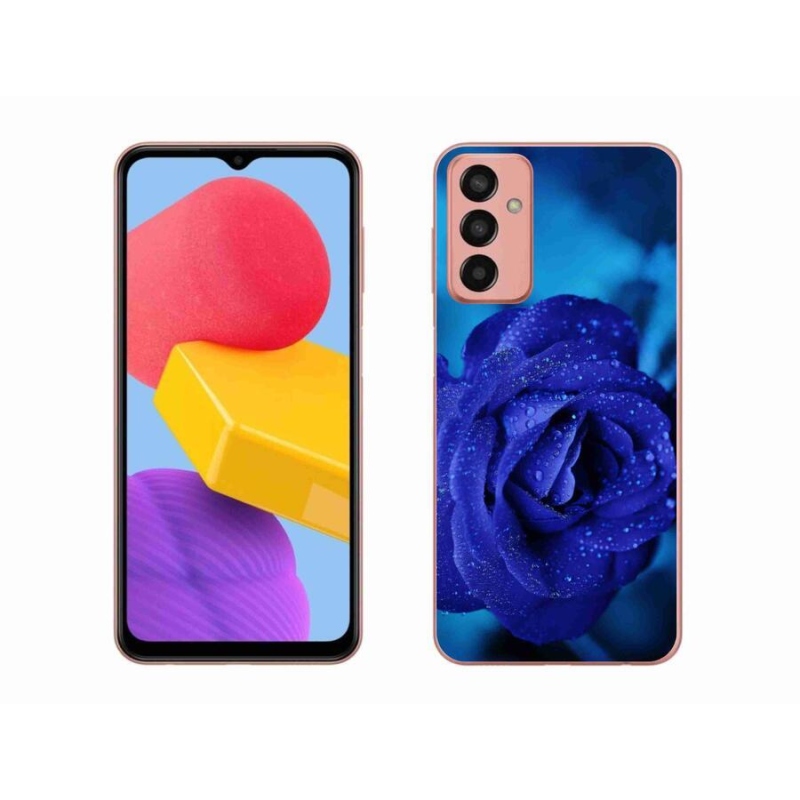 Gél tok mmCase Samsung Galaxy M13 készülékhez - kék rózsa