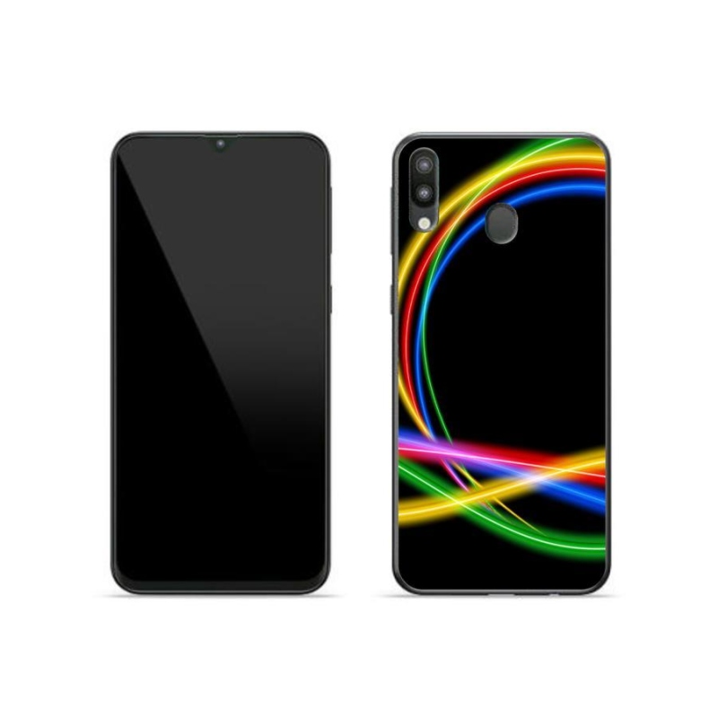 Gél tok mmCase Samsung Galaxy M20 készülékhez - neon körök