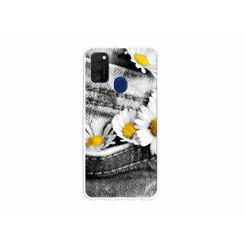 Gél tok mmCase mobiltelefonhoz Samsung Galaxy M21 - százszorszépek