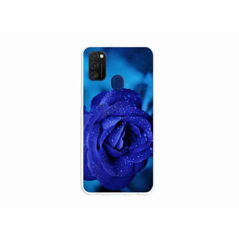 Gél tok mmCase Samsung Galaxy M21 készülékhez - kék rózsa