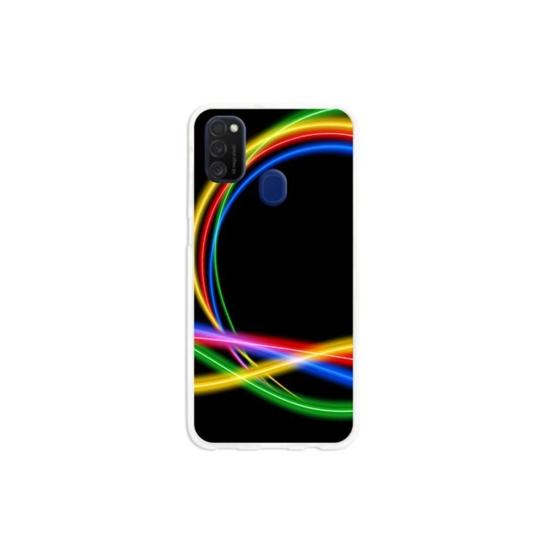 Gél tok mmCase Samsung Galaxy M21 készülékhez - neon körök