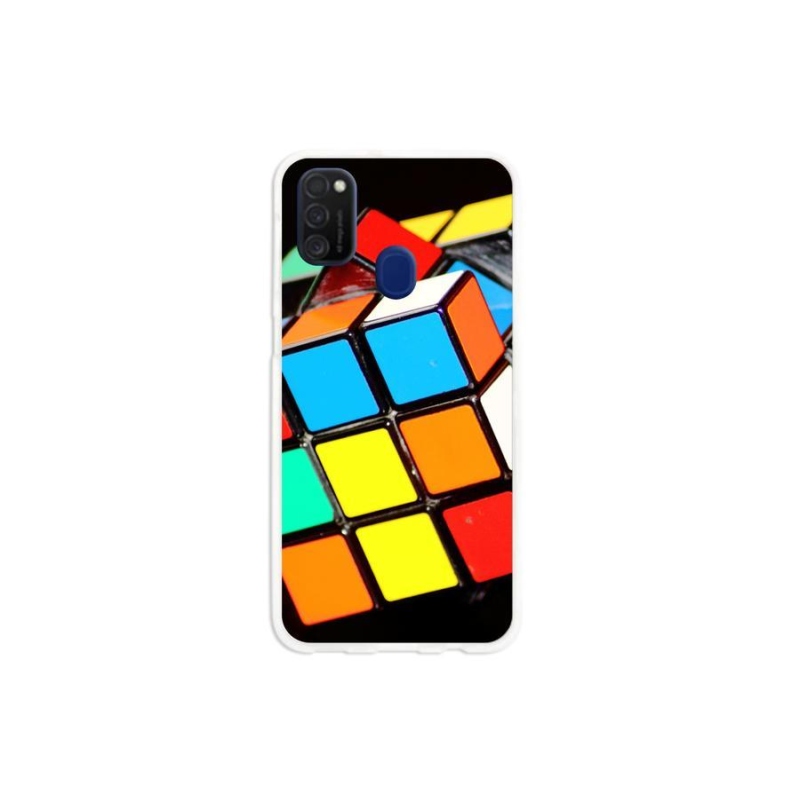 Gél tok mmCase mobiltelefonhoz Samsung Galaxy M21 - Rubik-kocka