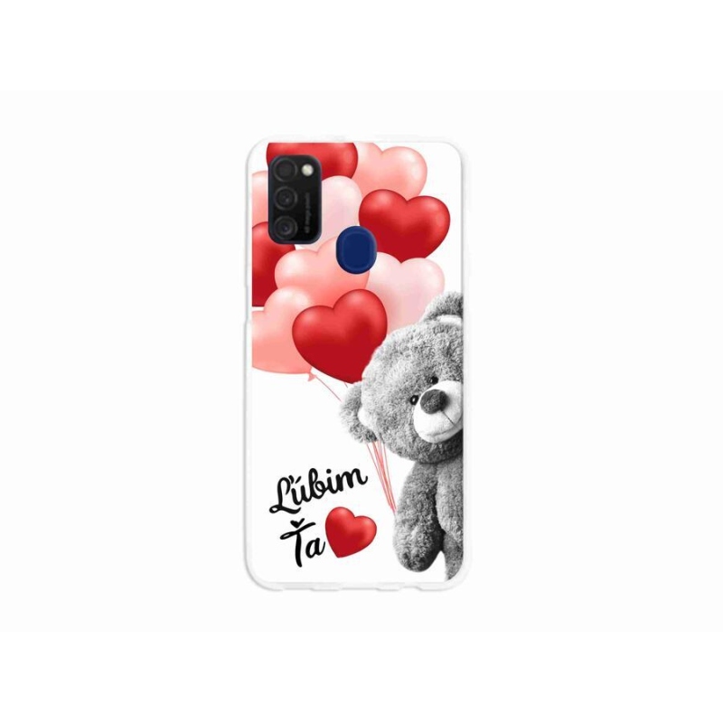 Gél tok mmCase mobiltelefonhoz Samsung Galaxy M21 - I love you en