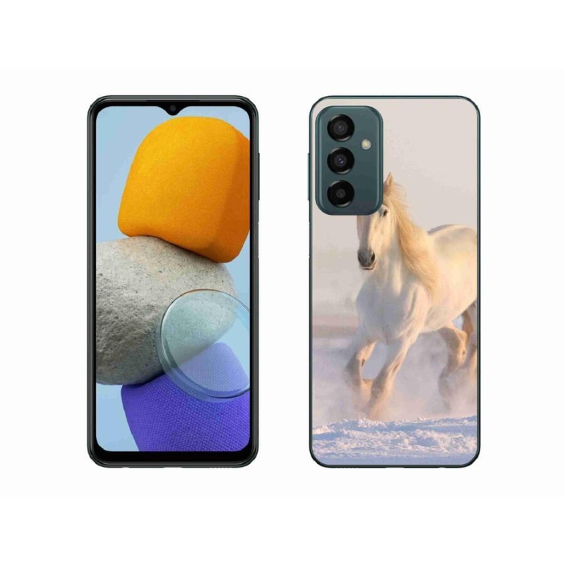 Gél tok mmCase a Samsung Galaxy M23 5G készülékhez - ló a hóban