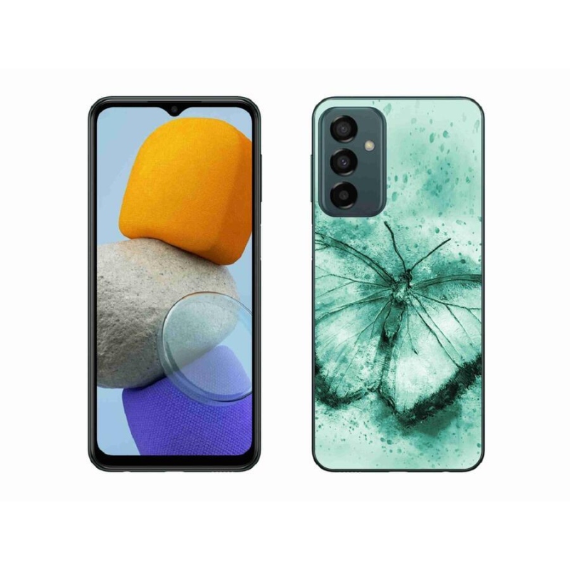 Gél tok mmCase a Samsung Galaxy M23 5G készülékhez - zöld pillangó