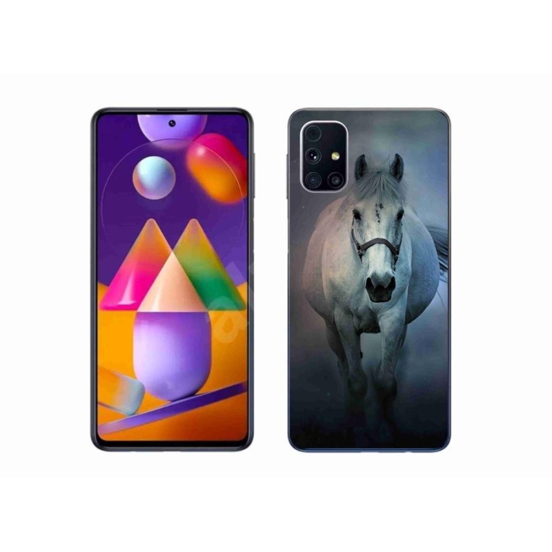 Gél tok mmCase Samsung Galaxy M31s készülékhez - futó fehér ló