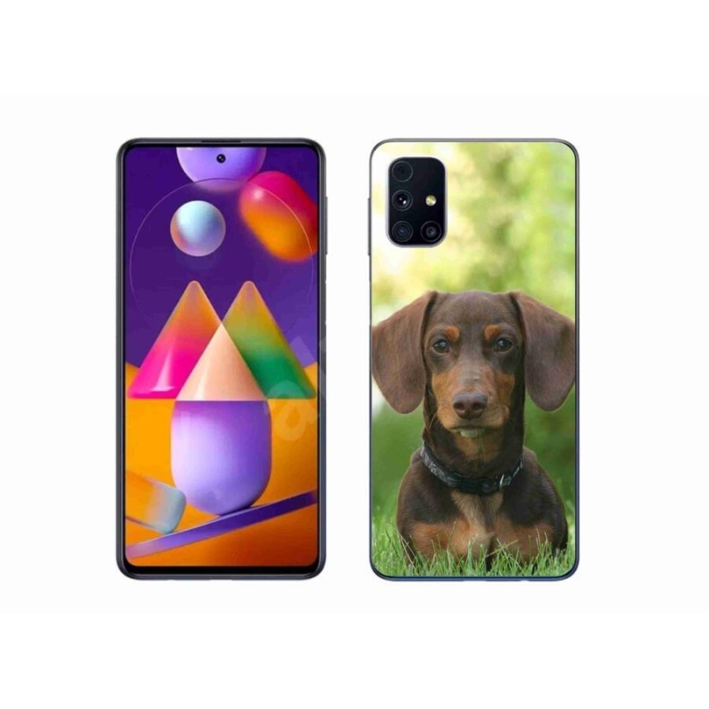 Gél tok mmCase a Samsung Galaxy M31s készülékhez - barna tacskó