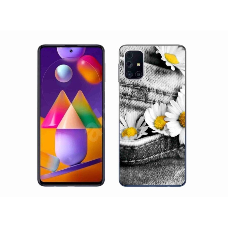 Gél tok mmCase mobiltelefonhoz Samsung Galaxy M31s - százszorszépek