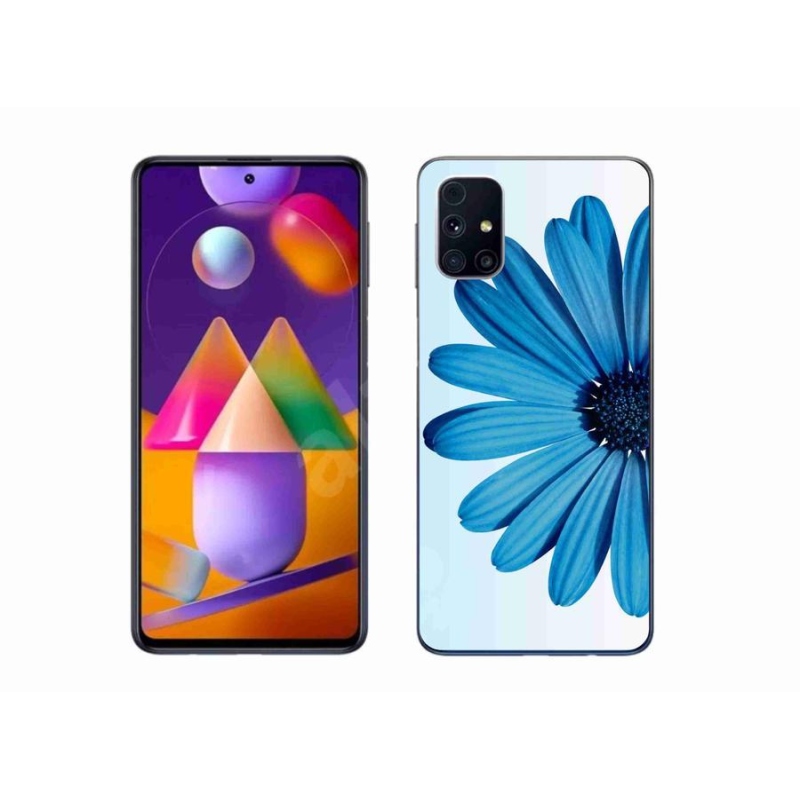 Gél tok mmCase Samsung Galaxy M31s készülékhez - kék margaréta