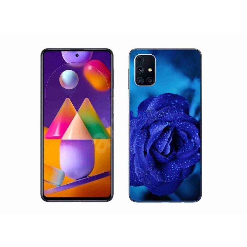 Gél tok mmCase Samsung Galaxy M31s készülékhez - kék rózsa