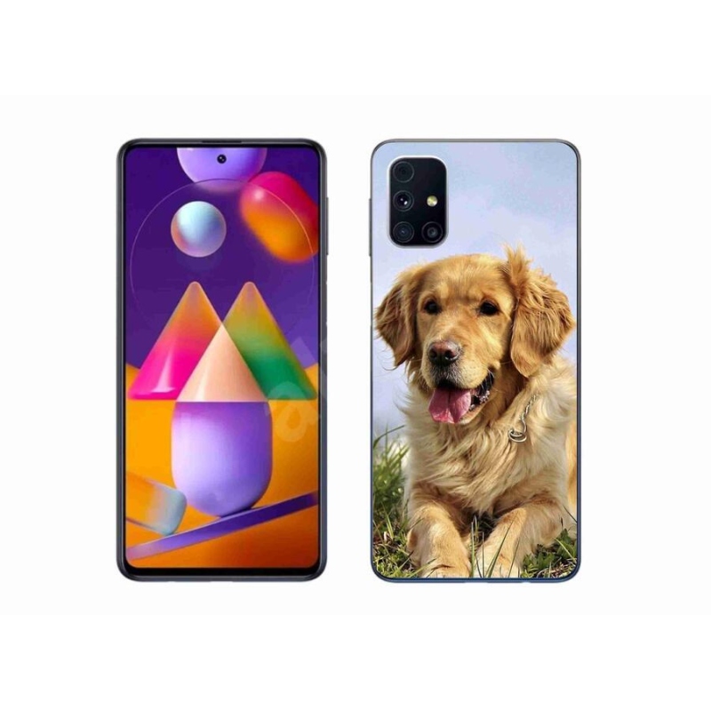 Gél tok mmCase mobil Samsung Galaxy M31s - arany retriever